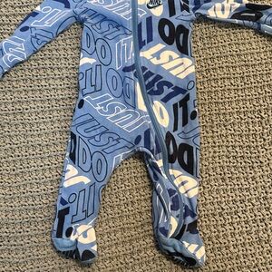 Nike Kids Blue and White Graphic Footie